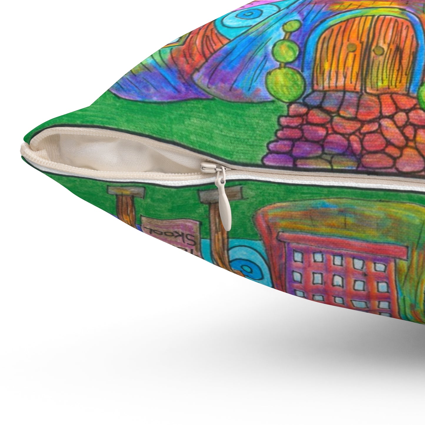Toad School Square Pillow