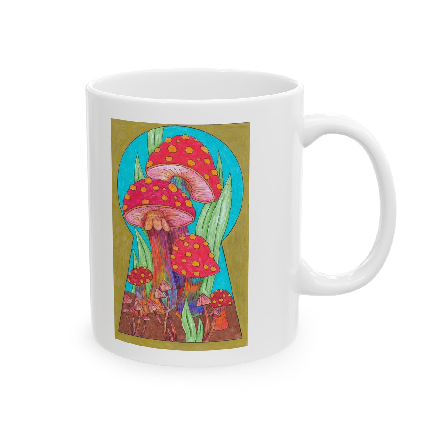 Keyhole Ceramic Mug, 11oz