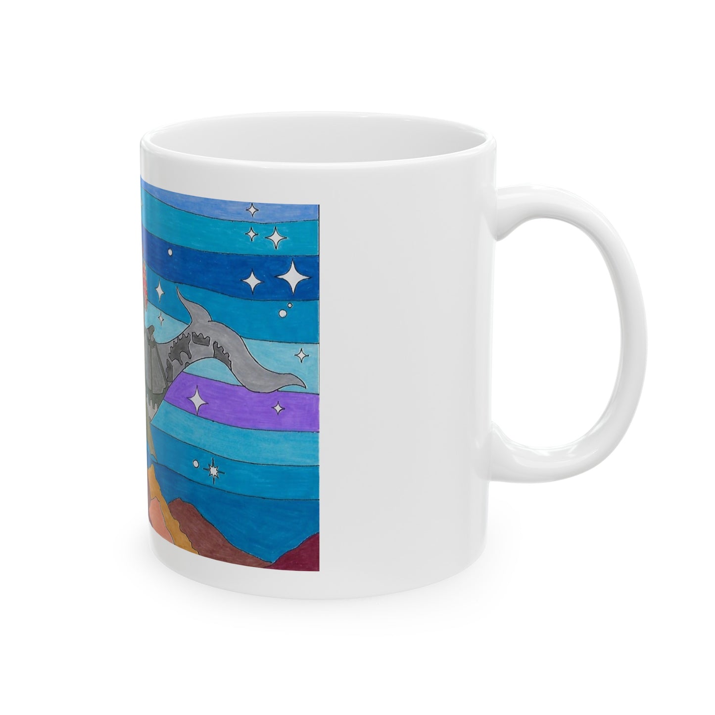 Whaleship Ceramic Mug, 11oz