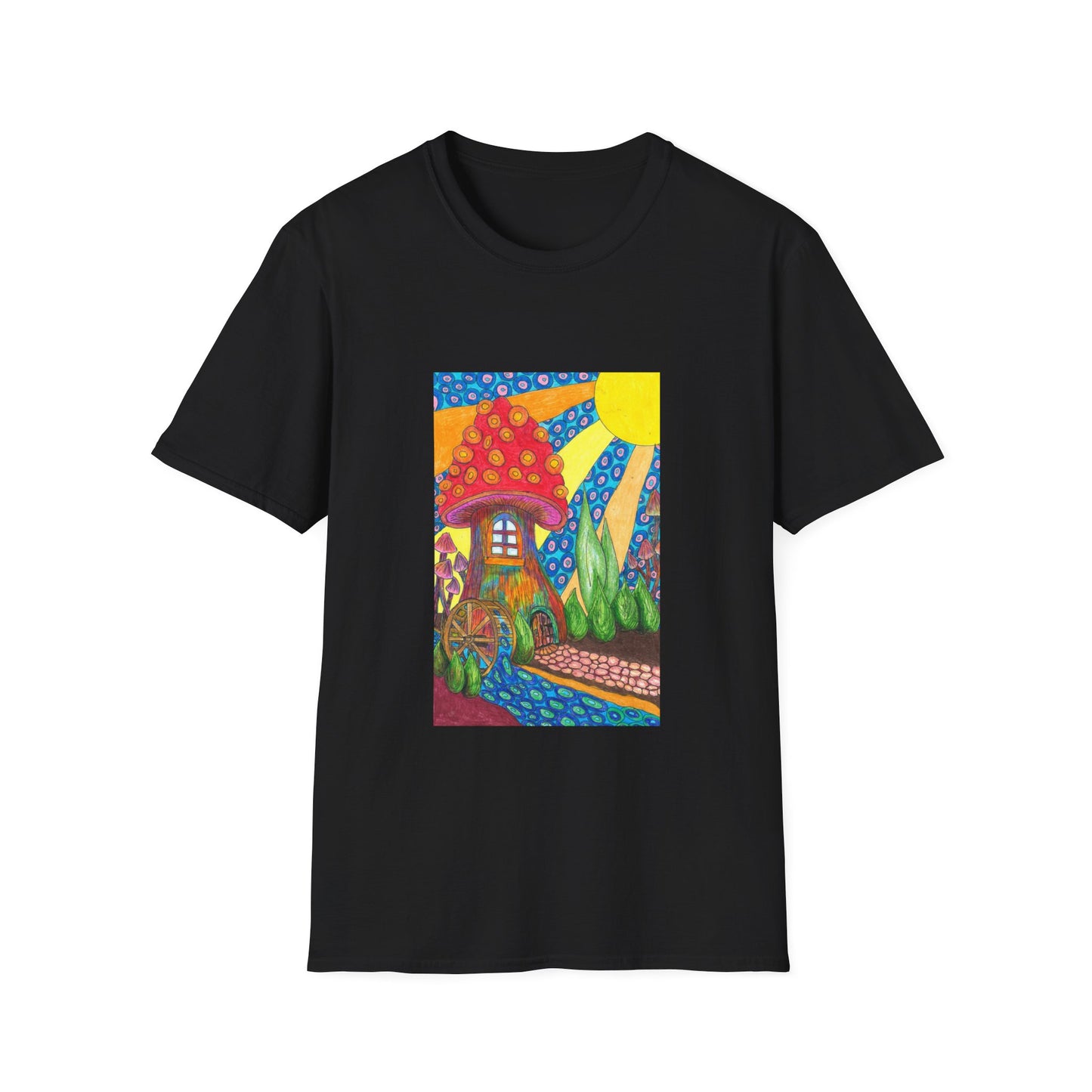Water Wheel Unisex Softstyle T-Shirt