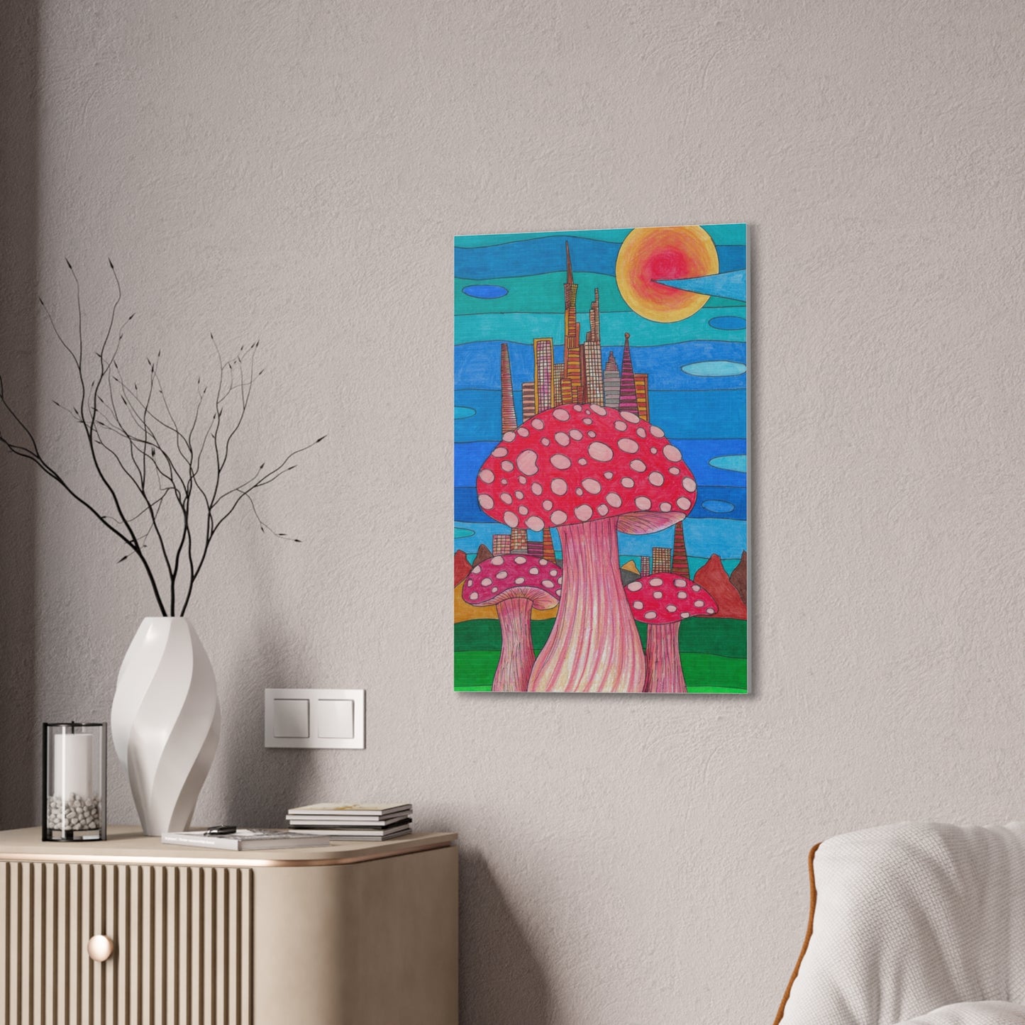 Mushopolis Wall Art, 0.75"