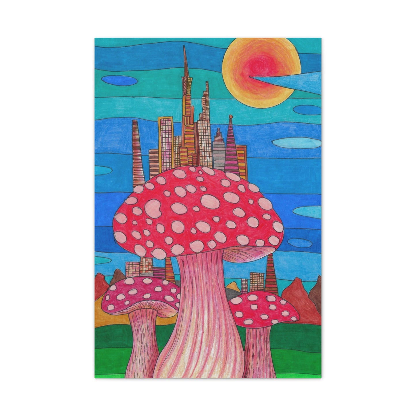 Mushopolis Wall Art, 0.75"