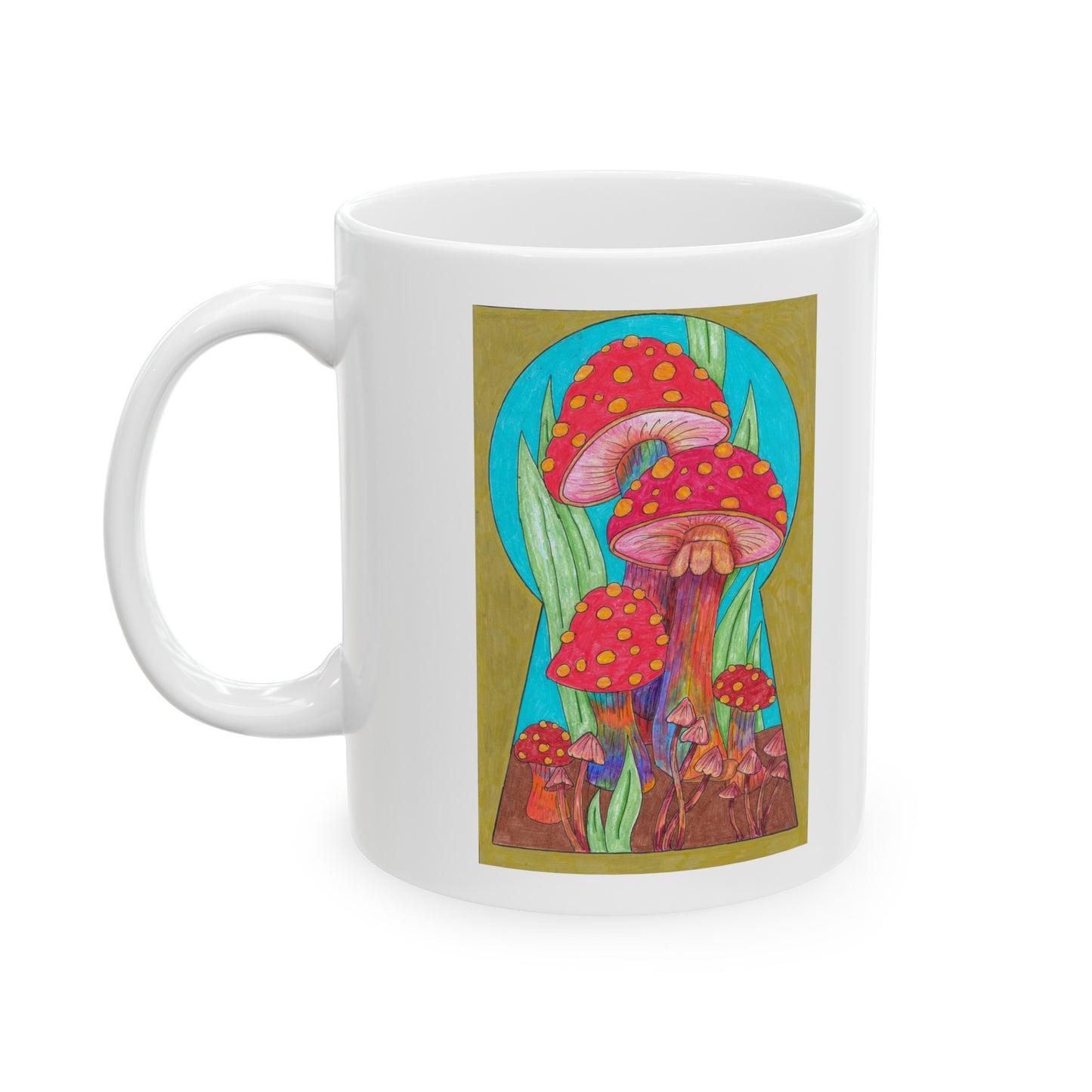 Keyhole Ceramic Mug, 11oz