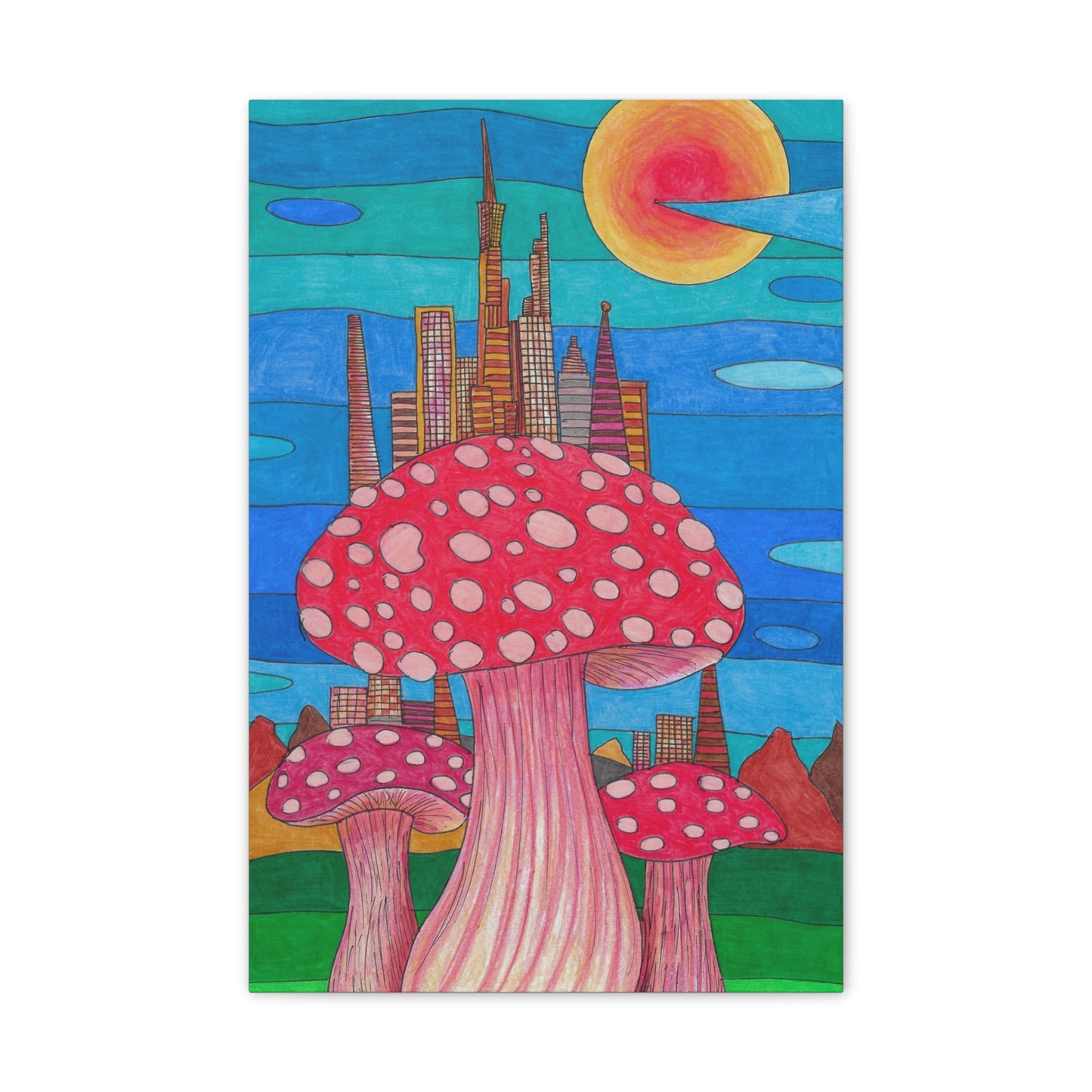 Mushopolis Wall Art, 0.75"