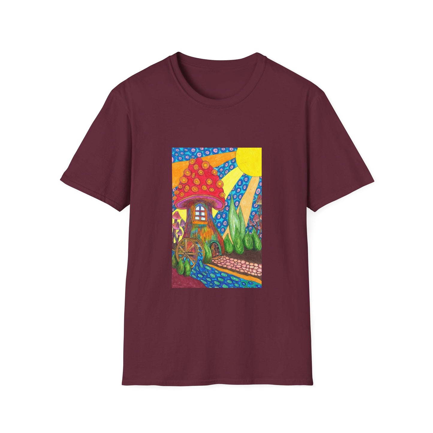 Water Wheel Unisex Softstyle T-Shirt