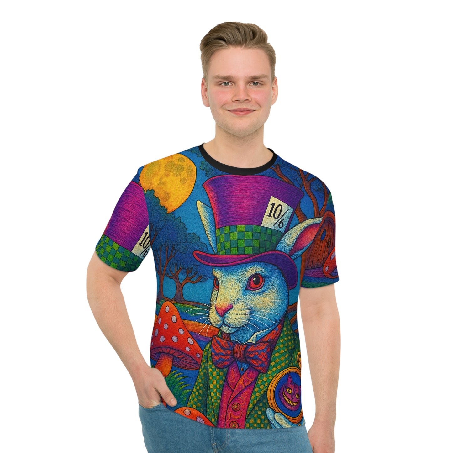 Psychedelic White Rabbit T-shirt