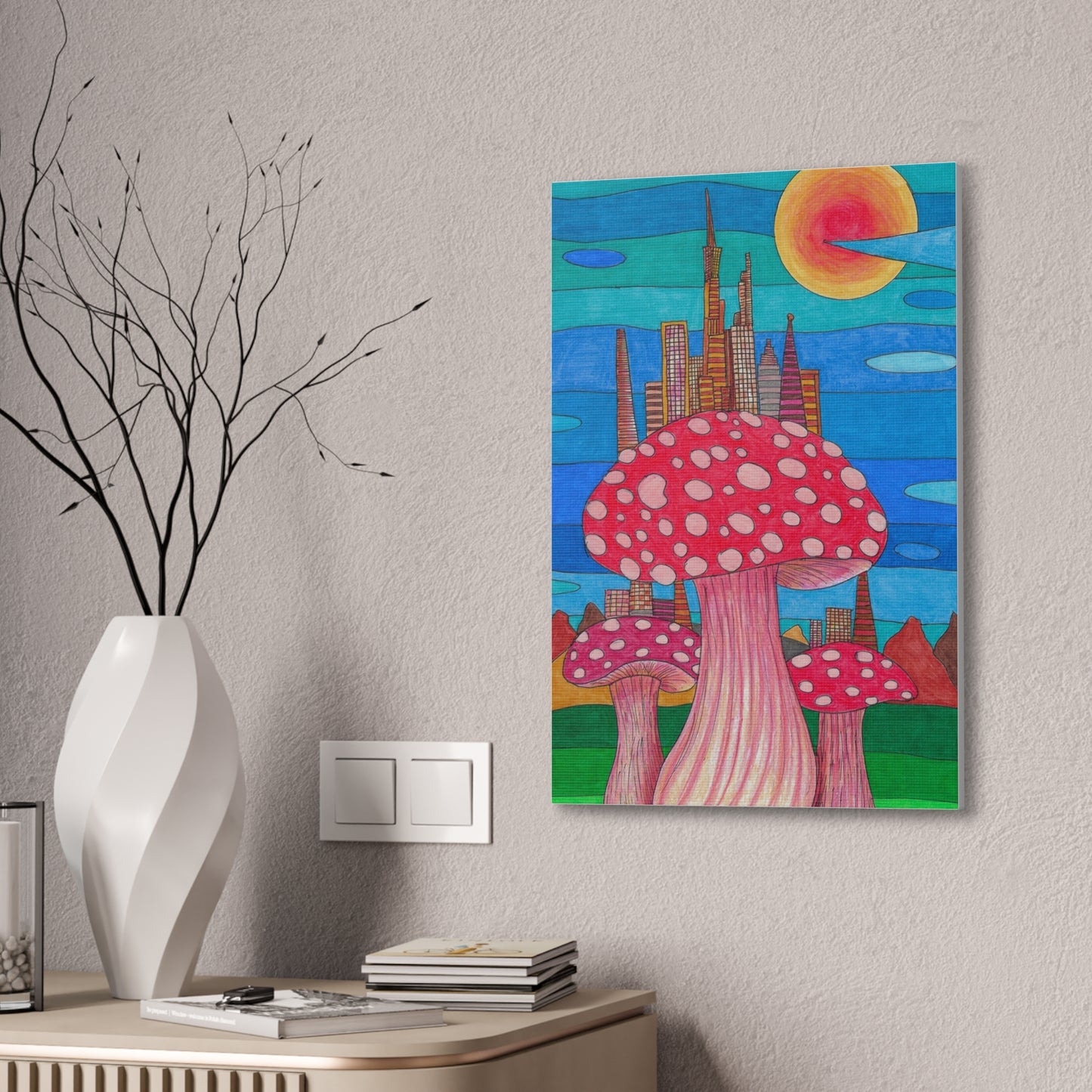 Mushopolis Wall Art, 0.75"