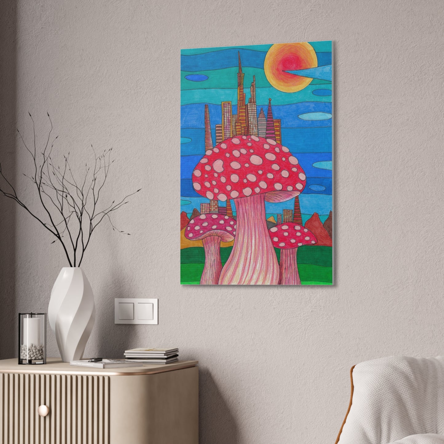 Mushopolis Wall Art, 0.75"
