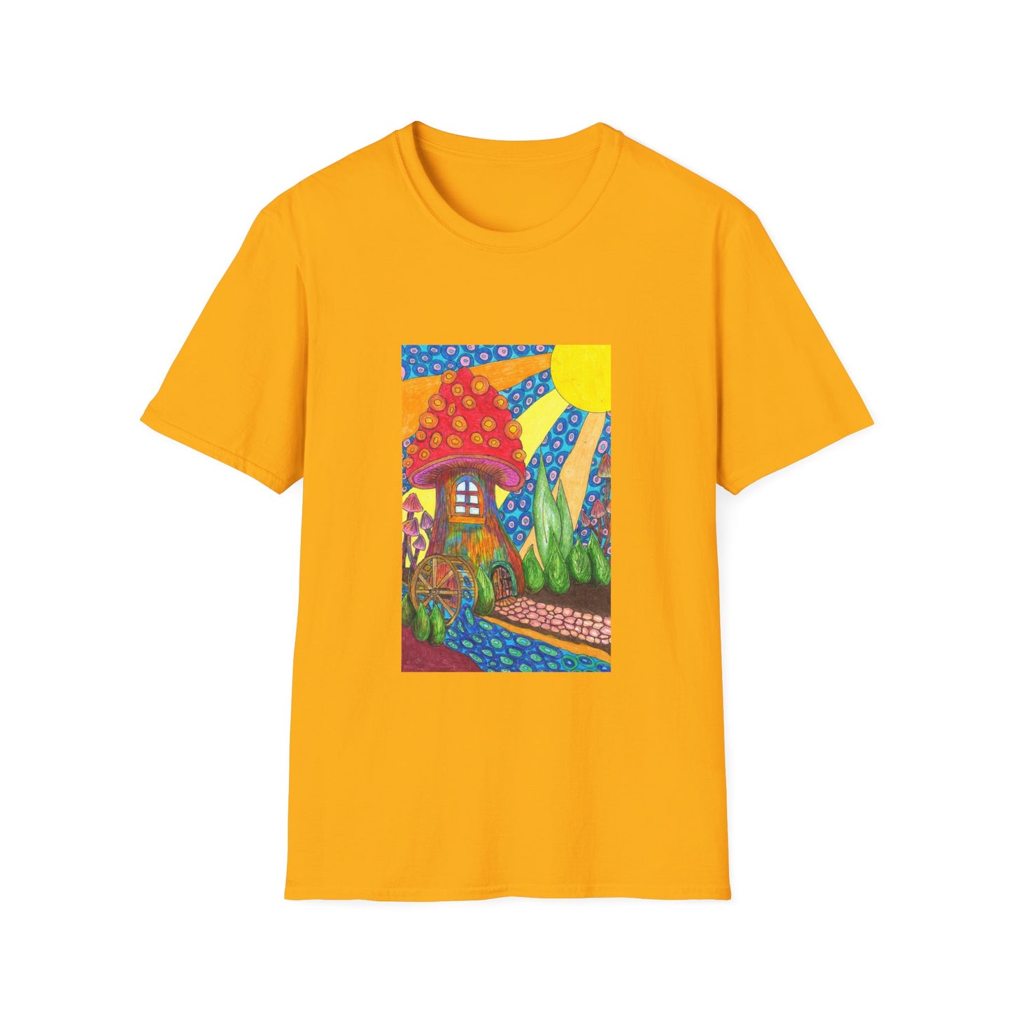 Water Wheel Unisex Softstyle T-Shirt