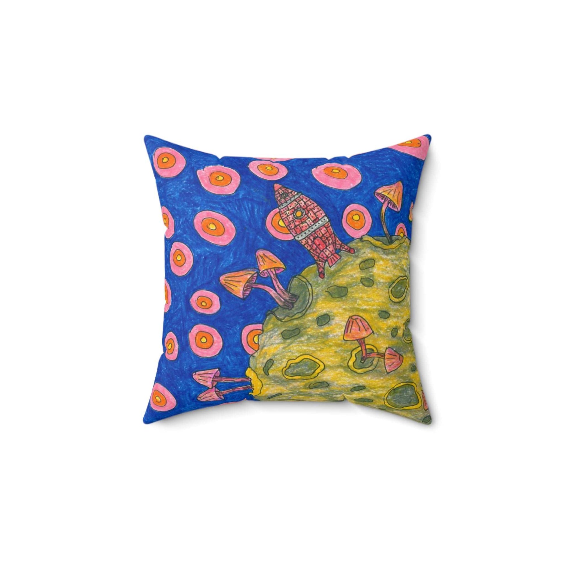 Rocket Square Pillow