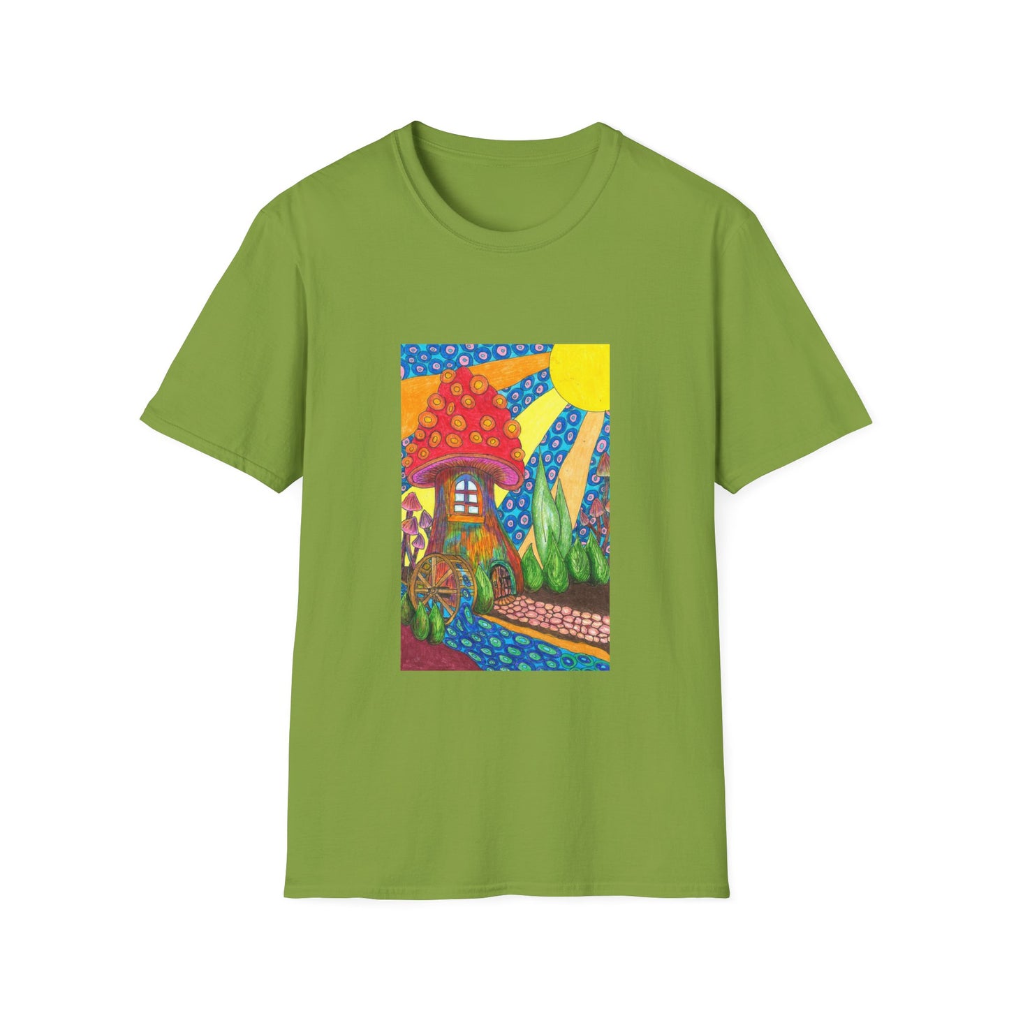 Water Wheel Unisex Softstyle T-Shirt