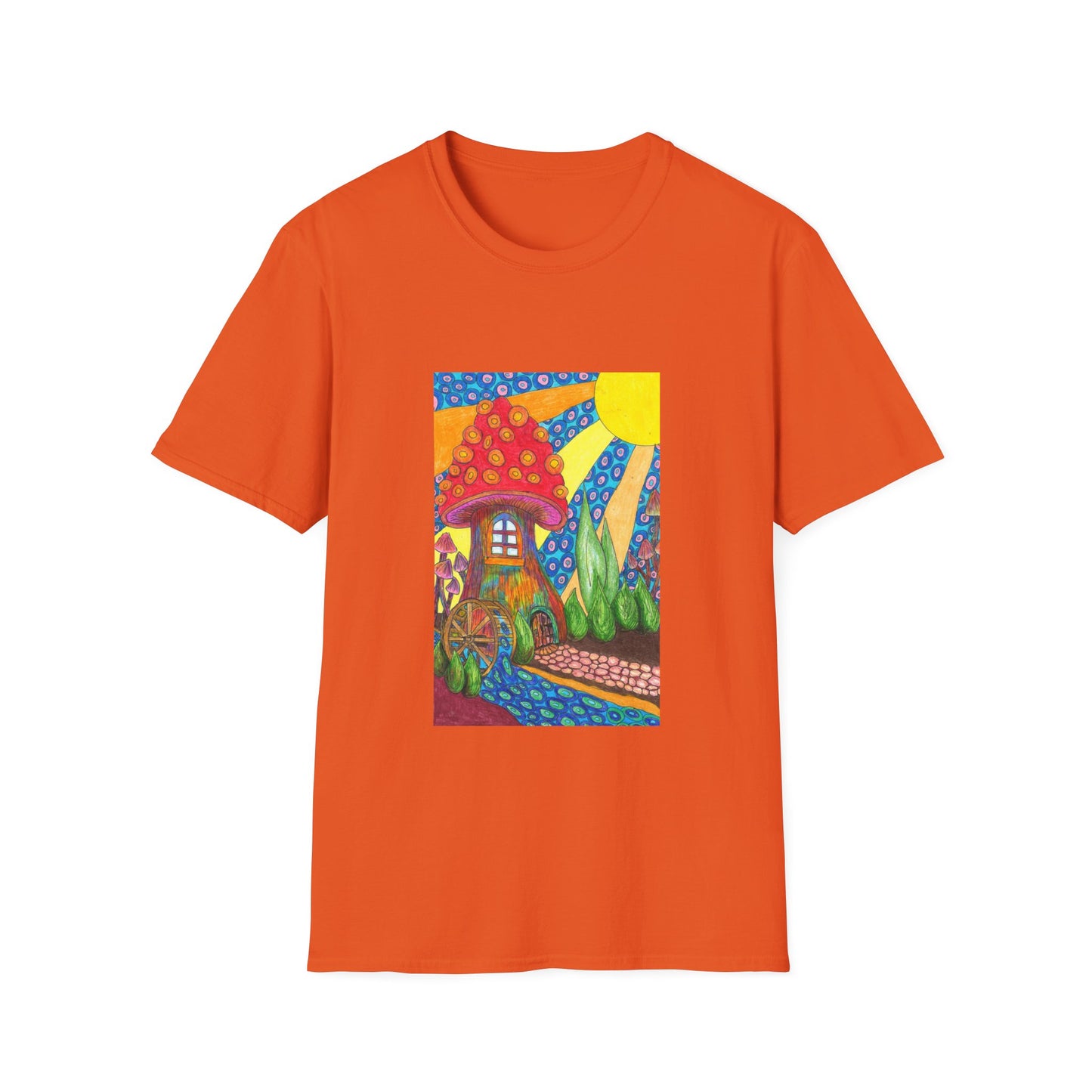 Water Wheel Unisex Softstyle T-Shirt