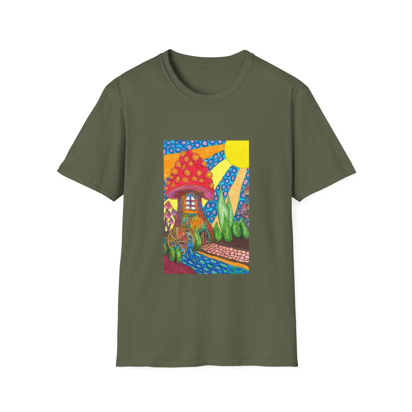 Water Wheel Unisex Softstyle T-Shirt