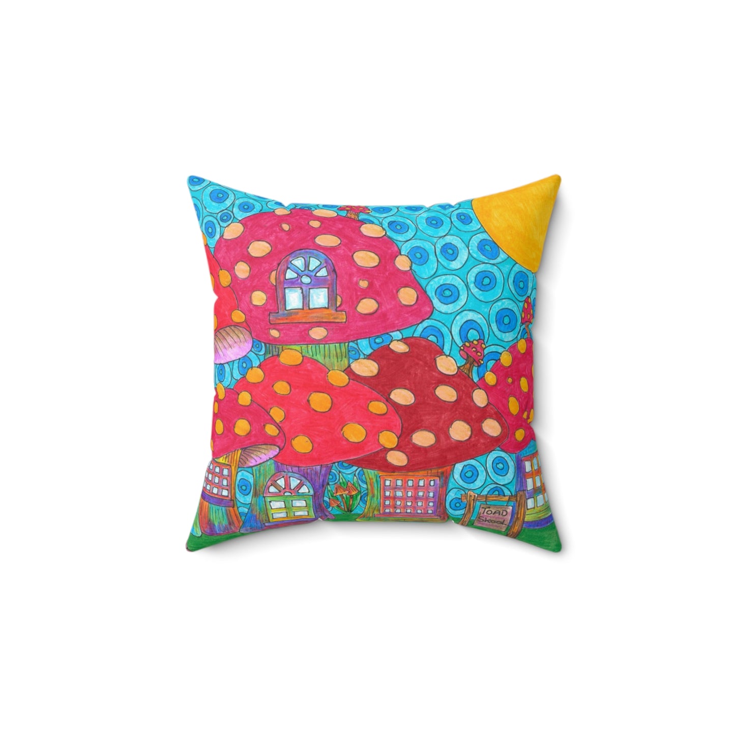 Toad School Square Pillow